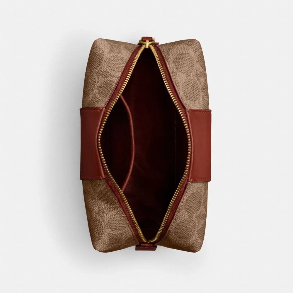 ESSENTIAL COSMETIC POUCH IN SIGNATURE CANVAS