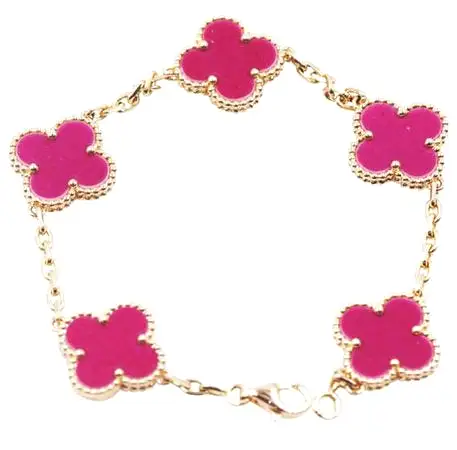 Flower Bracelet Pretty Design Sweet Temperament Enamel Simulated Pearl Bracelet For Women W10181