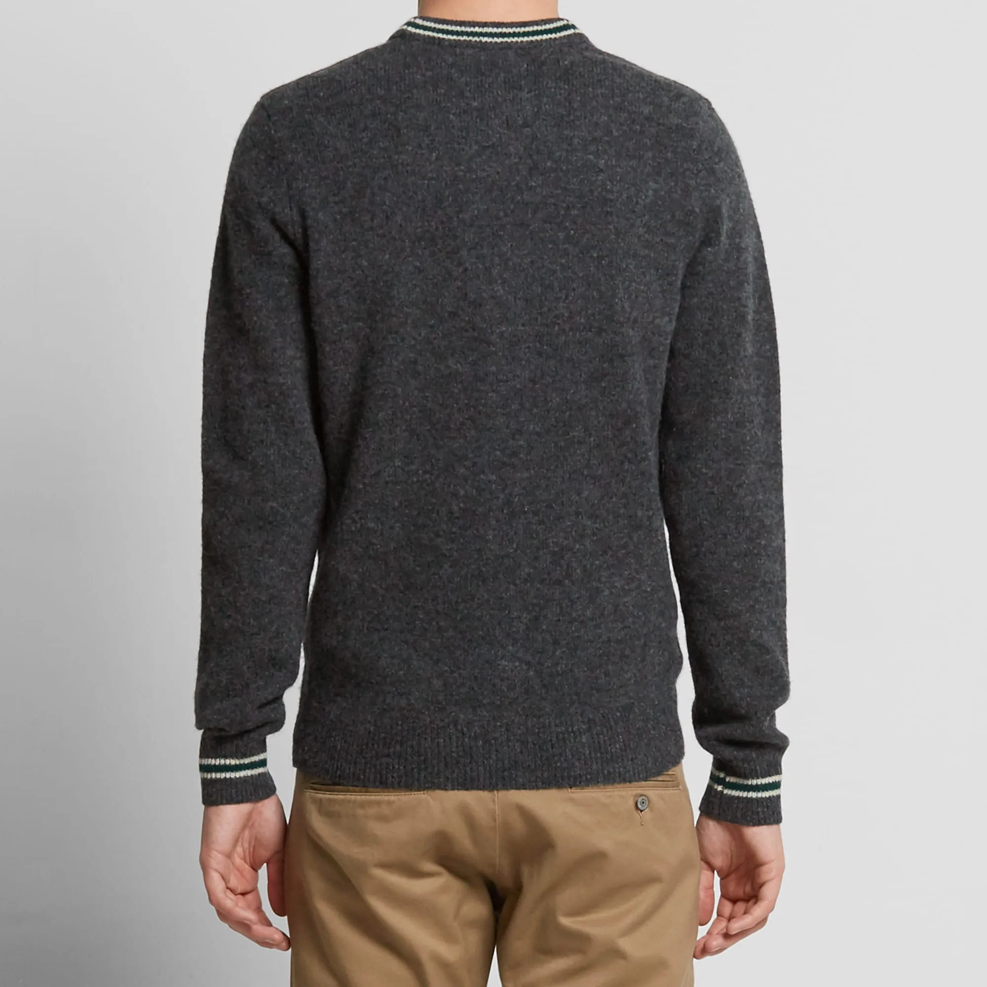 Fred Perry Shetland Wool CardiganGraphite Marl