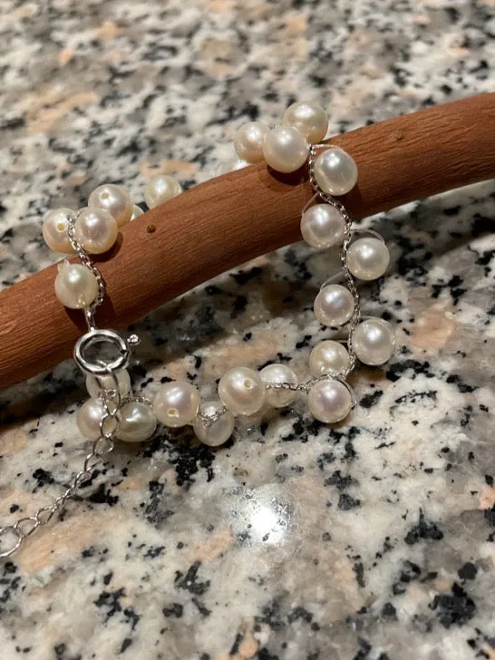 Freshwater Pearl Bracelet 7 with 1 extender