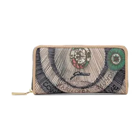 Gattinoni Planetarium BIGPL6454 003 L Zip Wallet Watercolor Beige