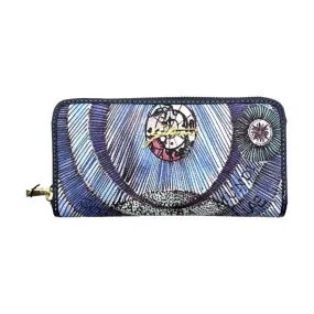 Gattinoni Planetarium BIGPL6454 W39 Zip Wallet Acquamarine Navy