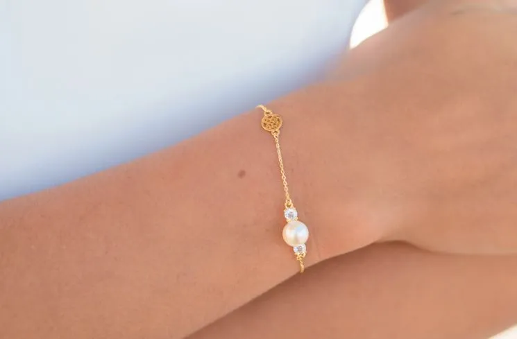 Georgini - Oceans Noosa Freshwater Pearl Bracelet Gold