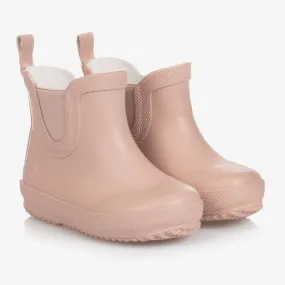 Girls Pink Short Rain Boots