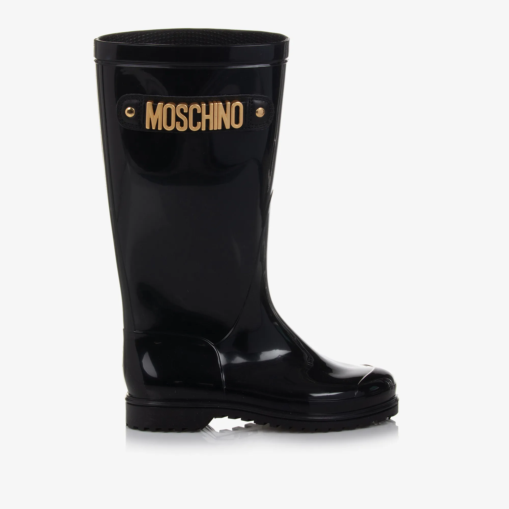 Glossy Black Rain Boots