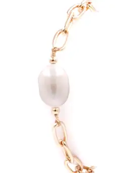 Gold Bracelet with Pearl