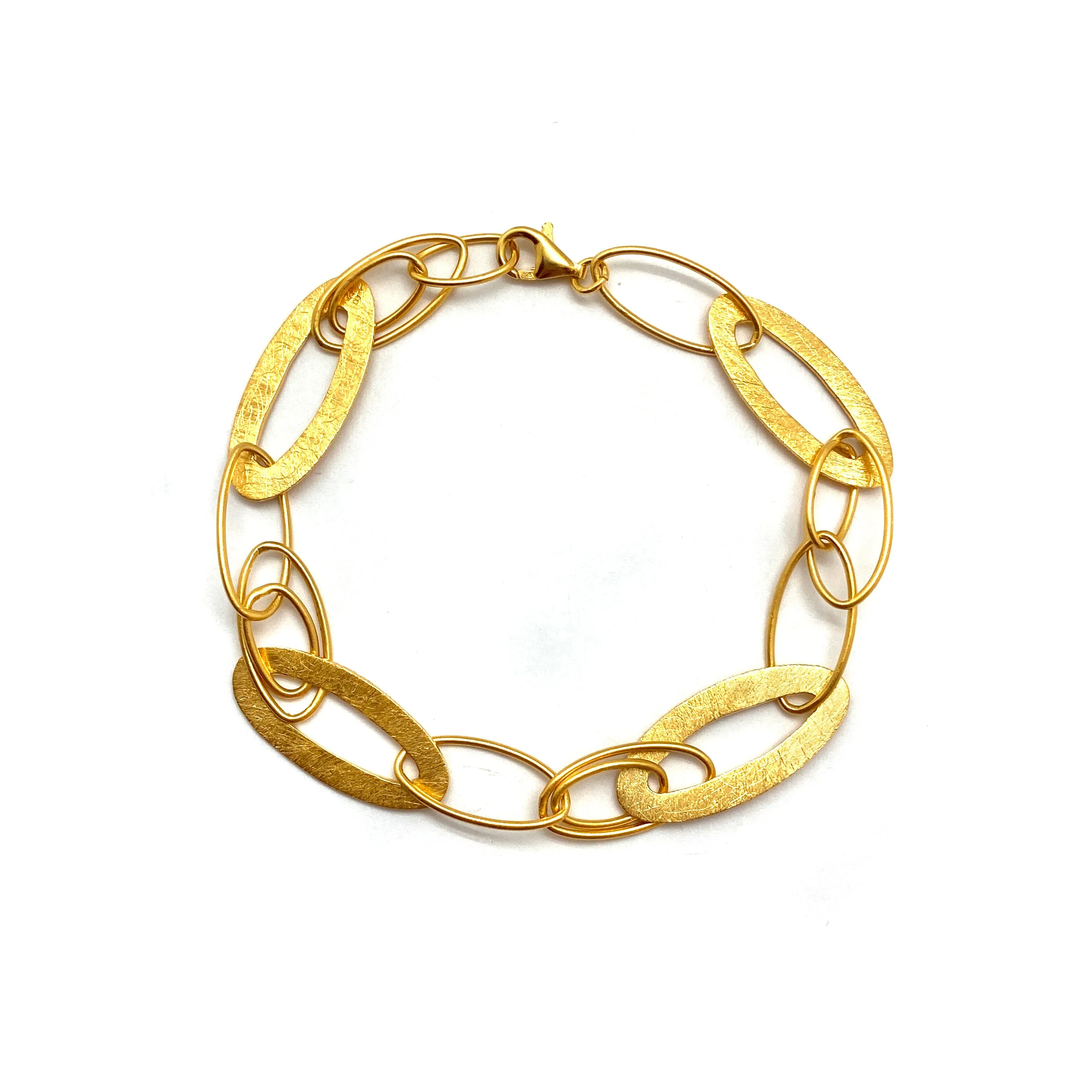 Gold Overlapping Link Bracelet