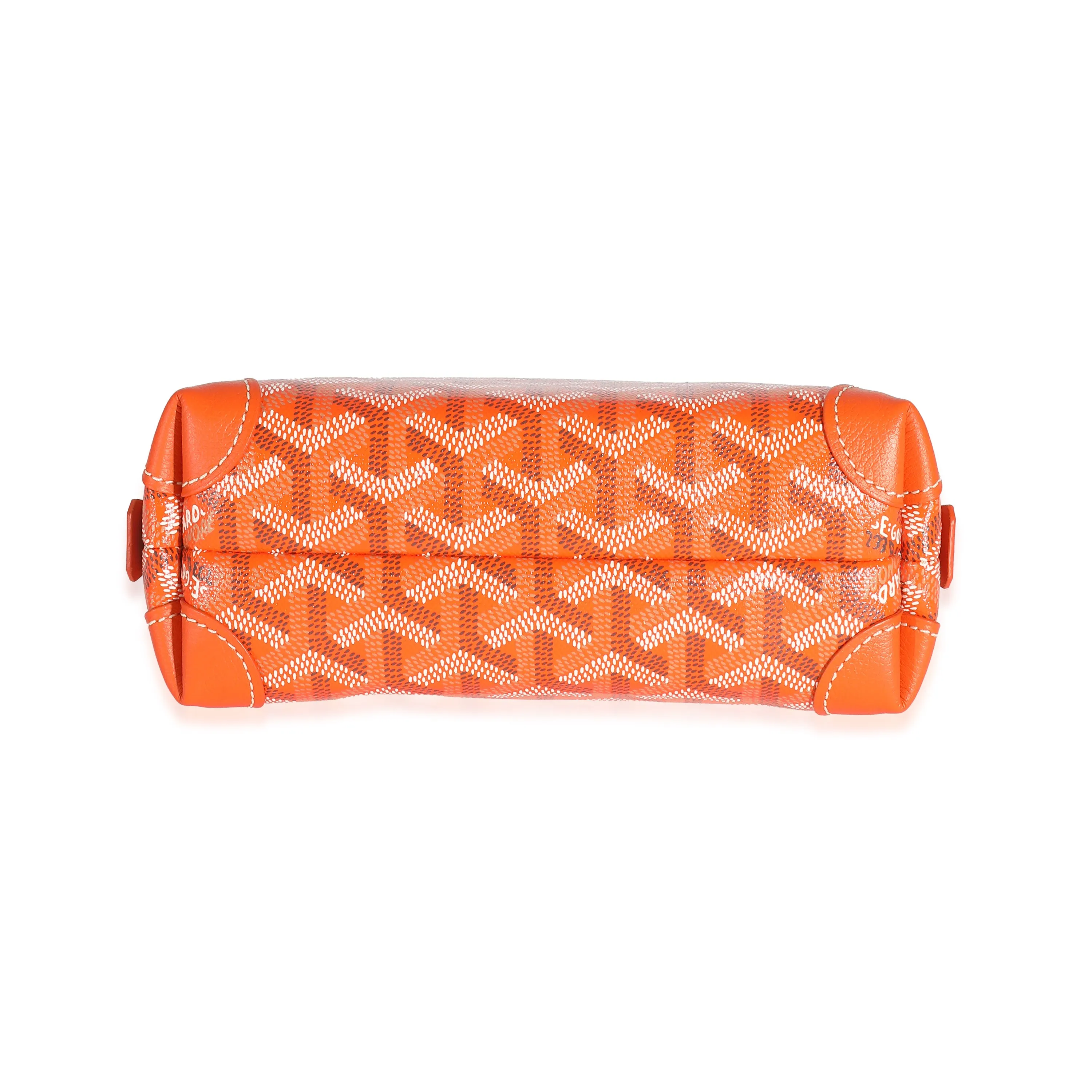 Goyard Orange Goyardine Canvas Vendome Cosmetic Pouch