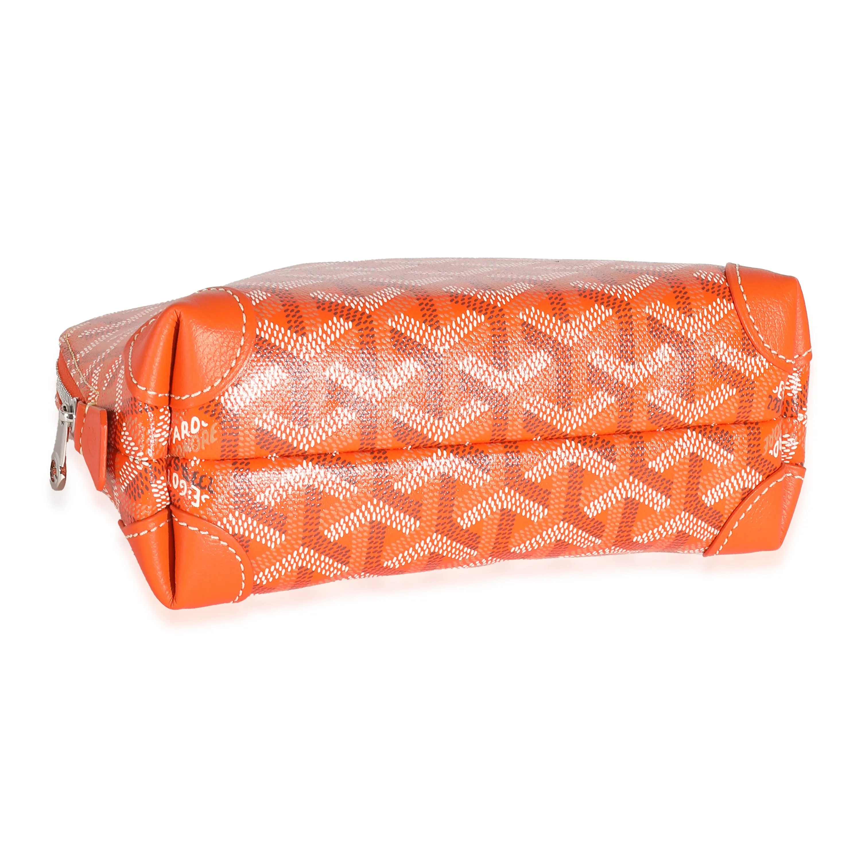 Goyard Orange Goyardine Canvas Vendome Cosmetic Pouch