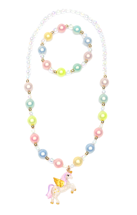 Great Pretenders - Happy Go Unicorn Necklace & Bracelet Set