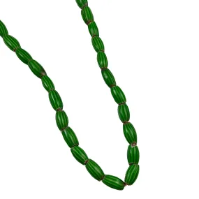 Green Watermelon African Trade Beads Necklace Venetian