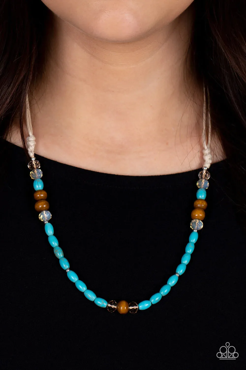 Groundbreaking Glamour Blue ~ Paparazzi Urban Necklace