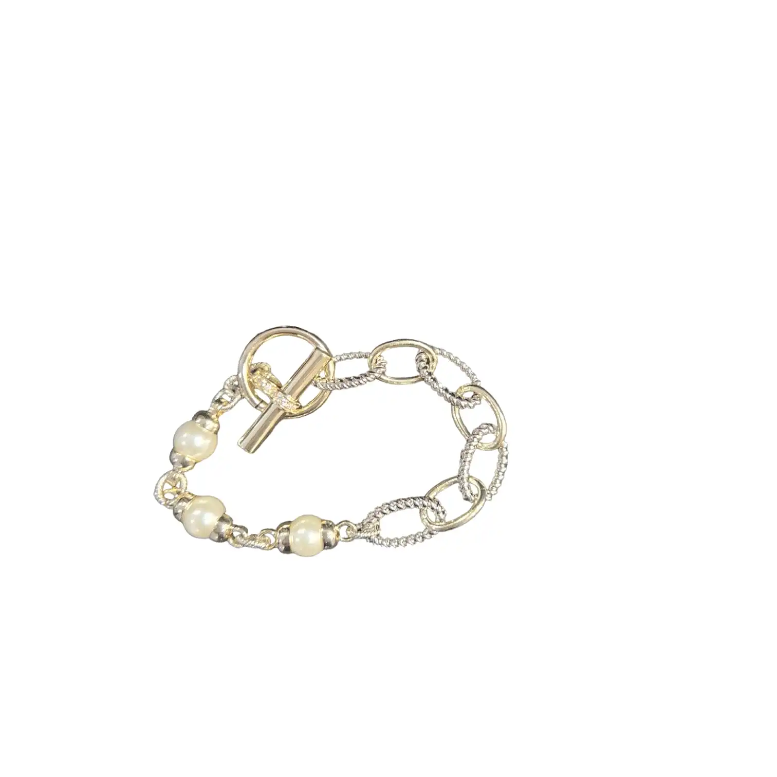 Hanna Chain Link and Pearl Bracelet