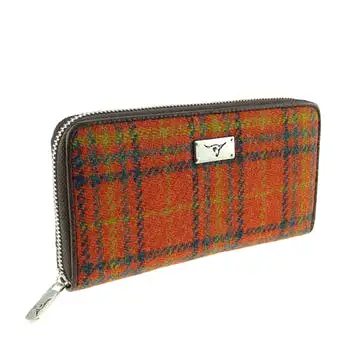 Harris Tweed Long Zip Wallet [21 Colors ]