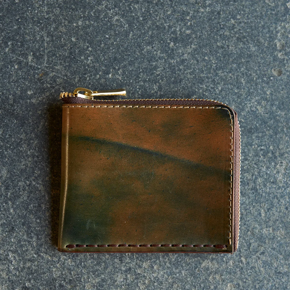 Horween Shell Cordovan Zip Wallet No.11