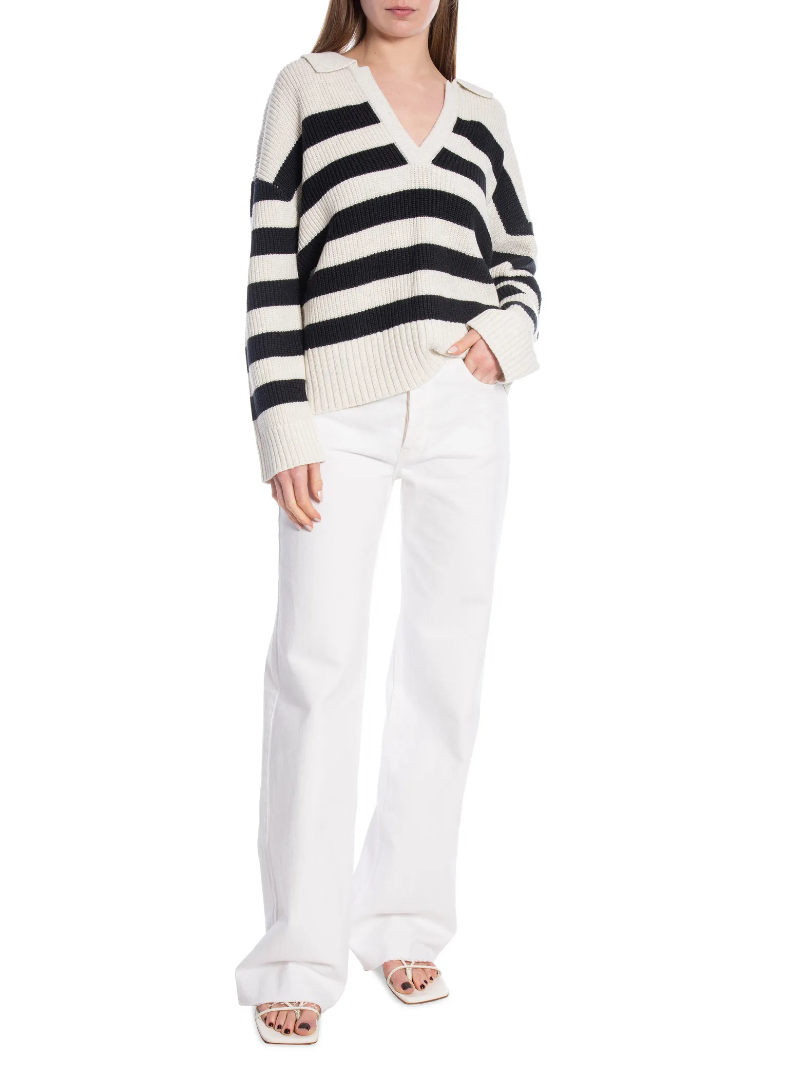 IVY TRÖJA CHAKA STRIPED PULLOVER CREME