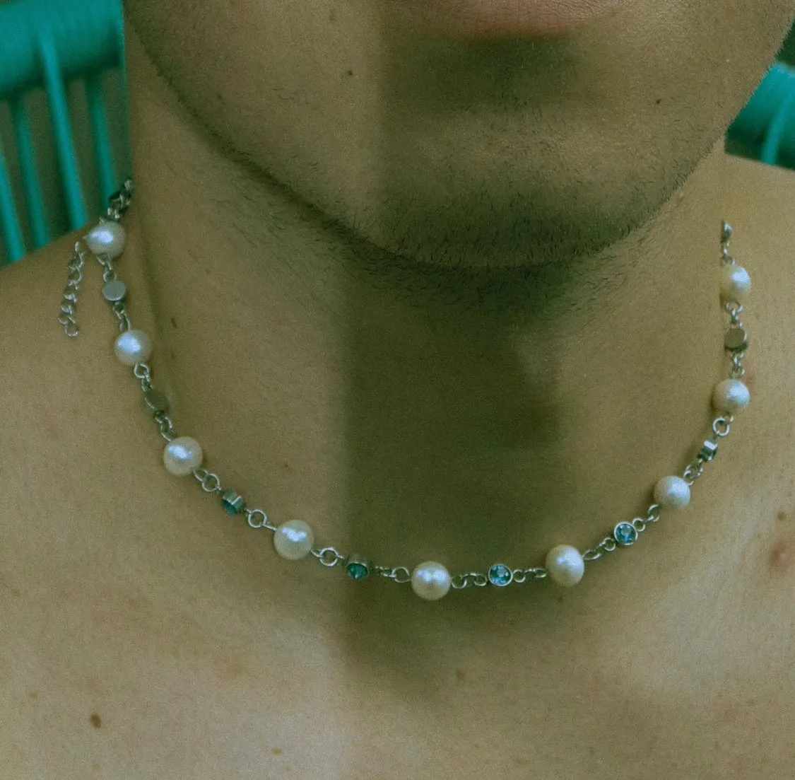 Jeweled Pearl Necklace