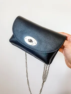 Leather Mini Purse Bag With Chain Strap