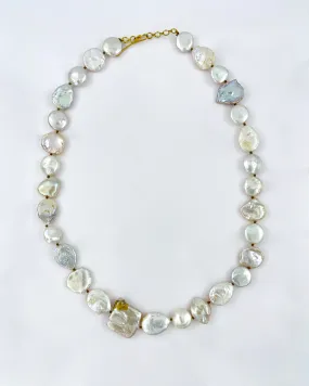 Lena Skadegard Coin & Baroque Pearl Necklace