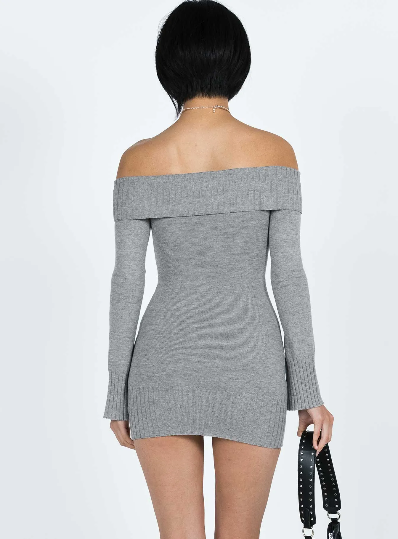 Mainey Long Sleeve Mini Dress Grey