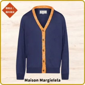 Maison Margiela  |Wool Street Style Plain Logo Designers Cardigans