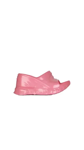 Marshmallow Wedge Sandals In Rubber - Coral