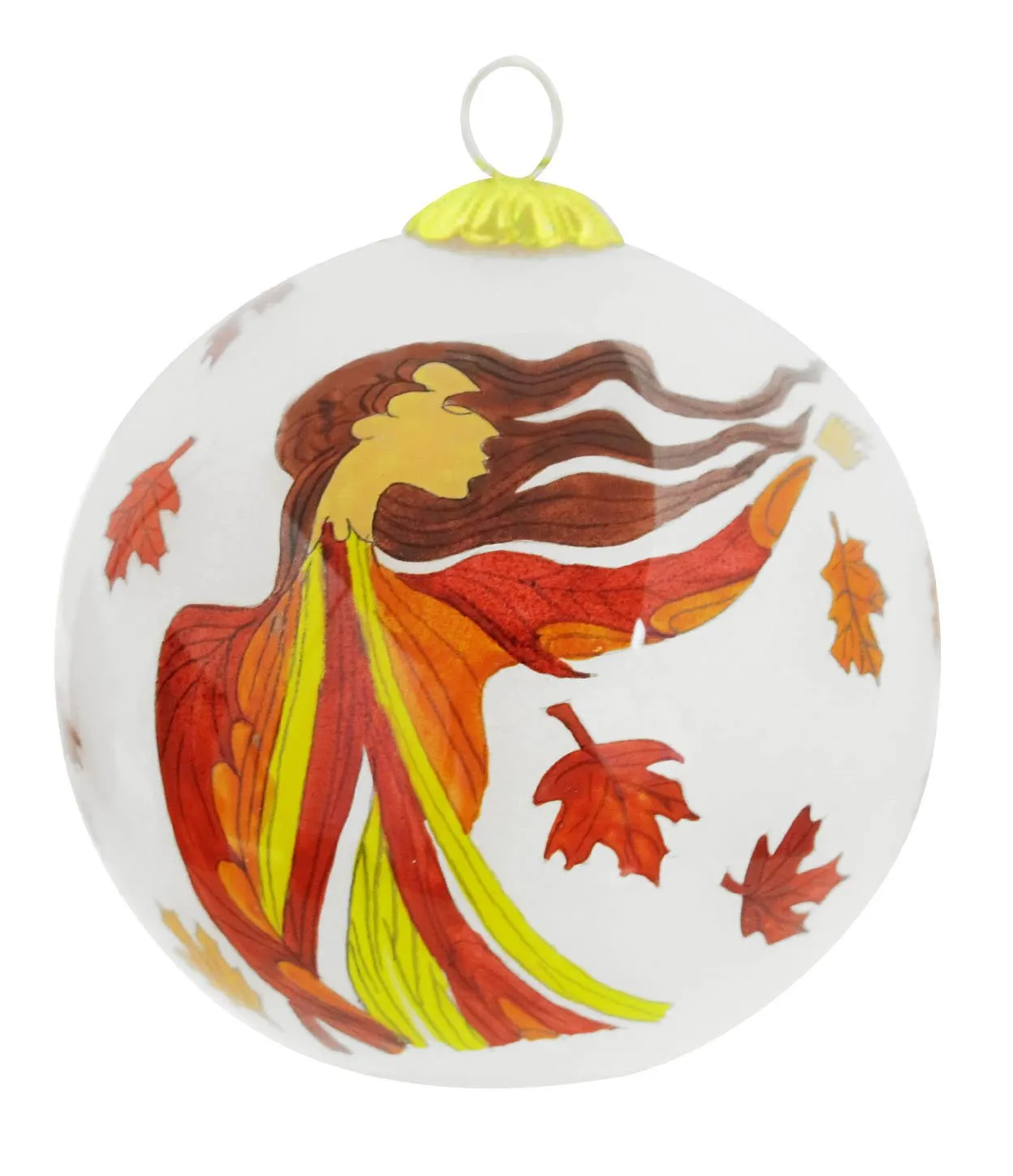 Maxine Noel Leaf Dancer Glass Ornament