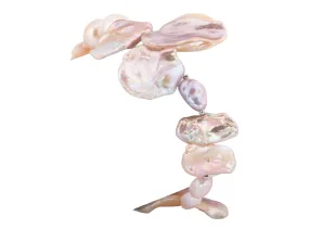 Mixed Pink Lavender Baroque and Petal Pearl Bracelet P1042