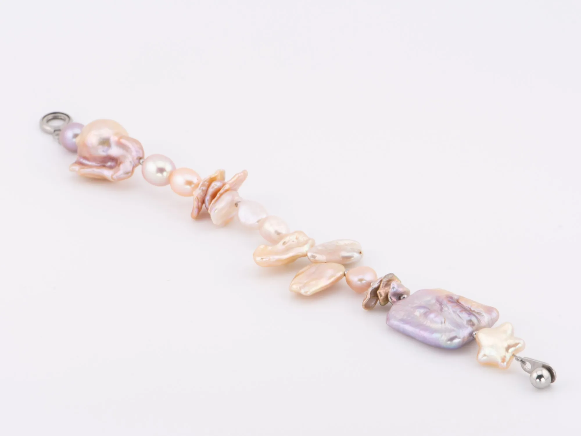 Mixed Pink Lavender Pearl Bracelet P1046