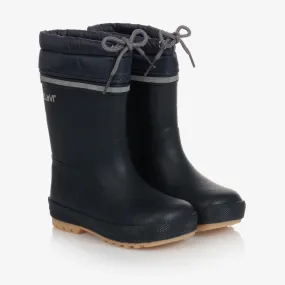 Navy Blue Rubber Rain Boots