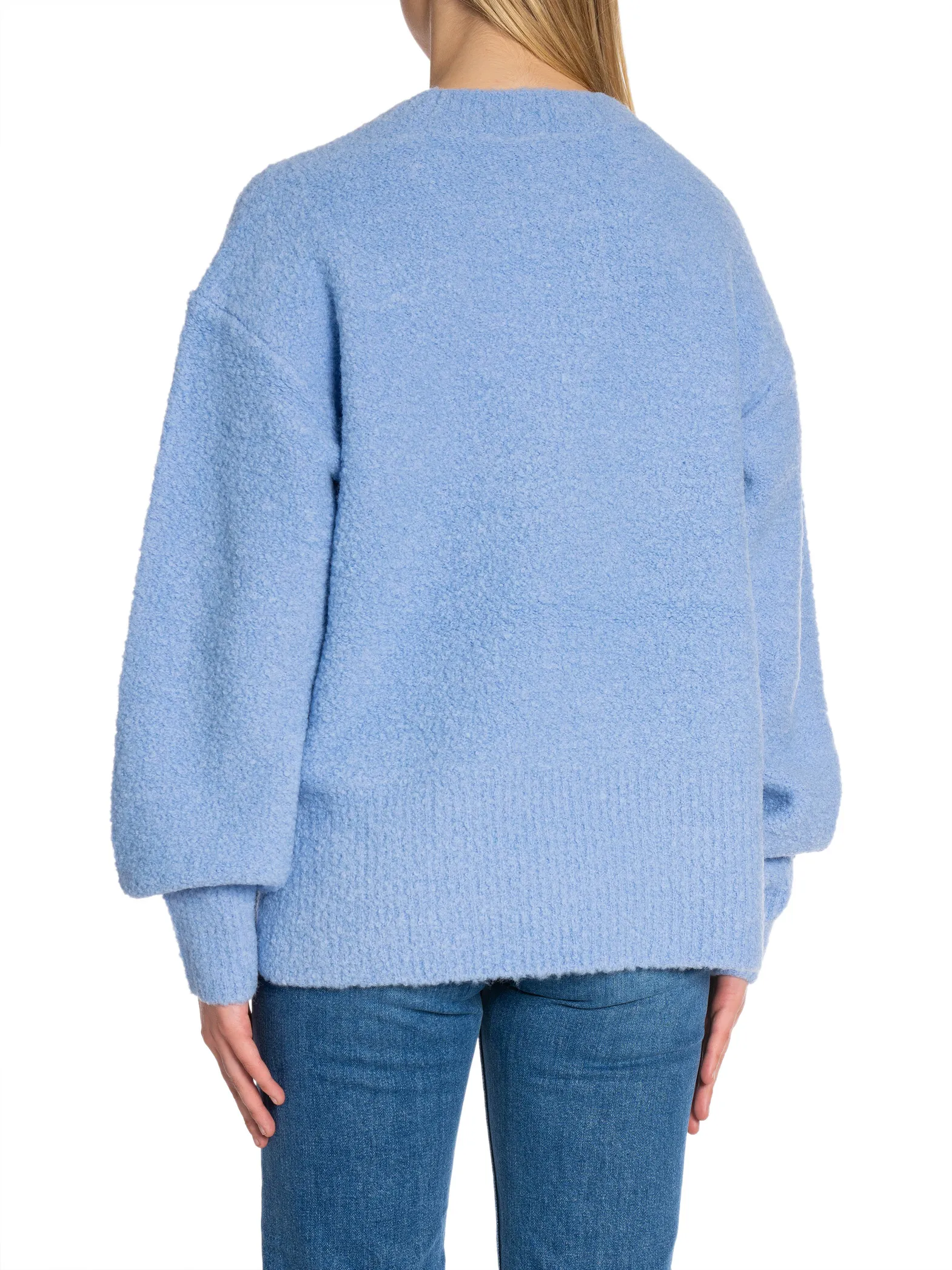 NORR SWEATER VICA KNIT TOP LIGHT BLUE