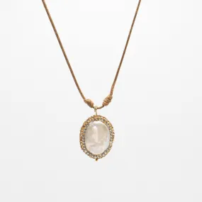 Odette Light Brown Thread Necklace