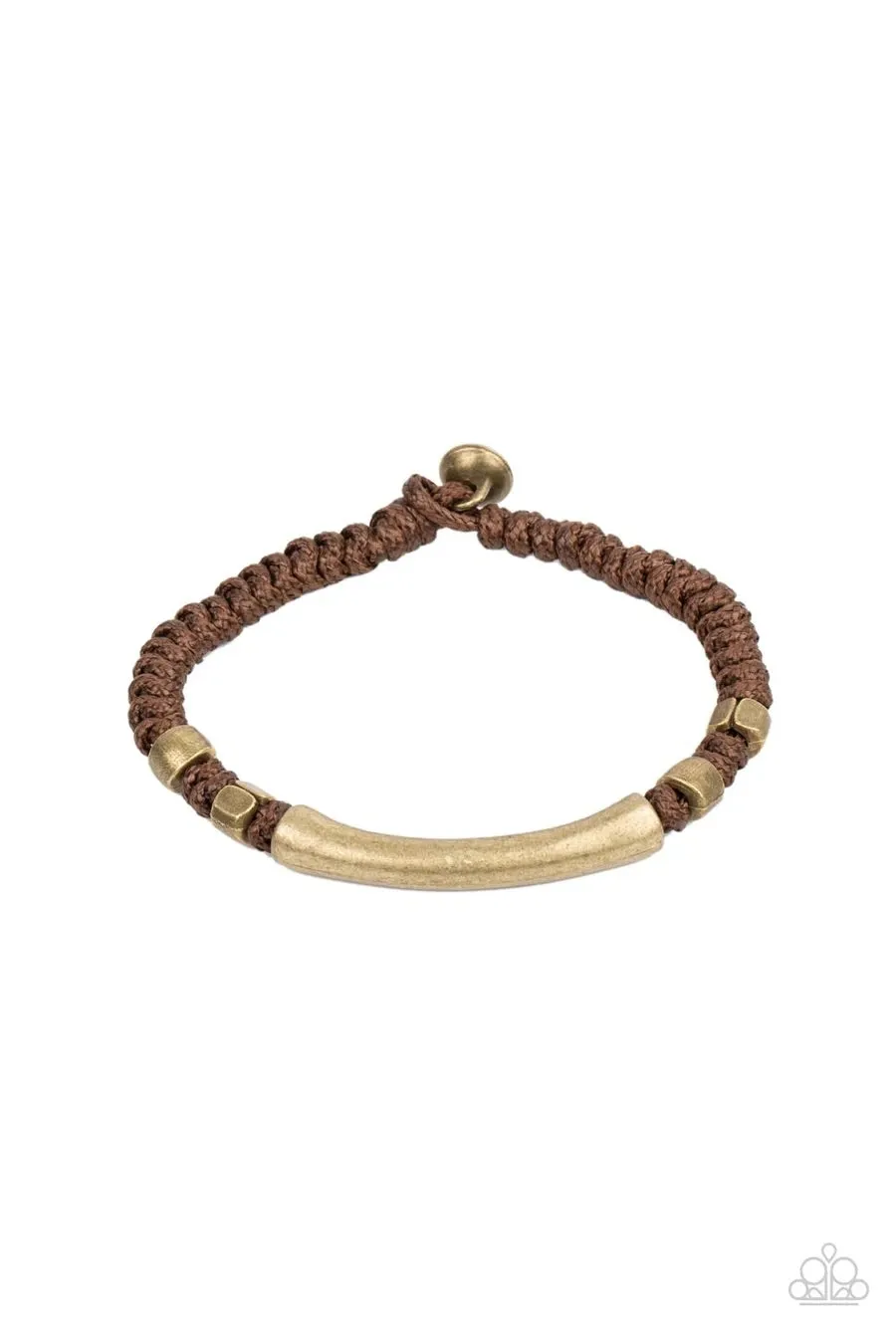 Paparazzi Grounded in Grit - Brown - Bracelet