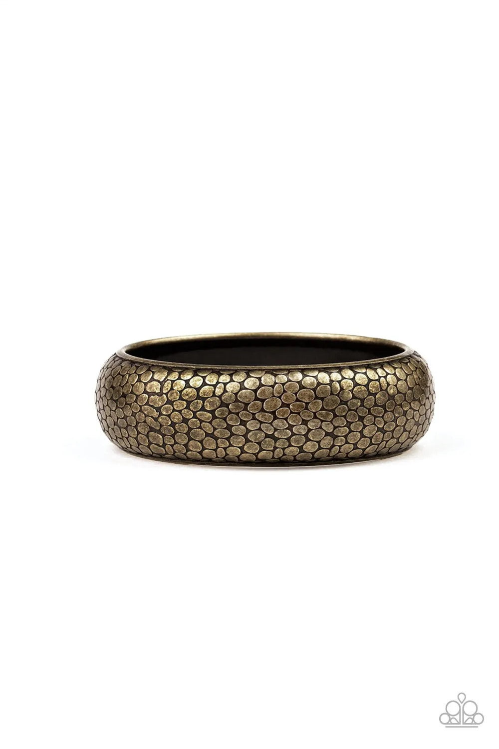 Paparazzi Urban Wildlife - Brass Bangle Python Bracelet