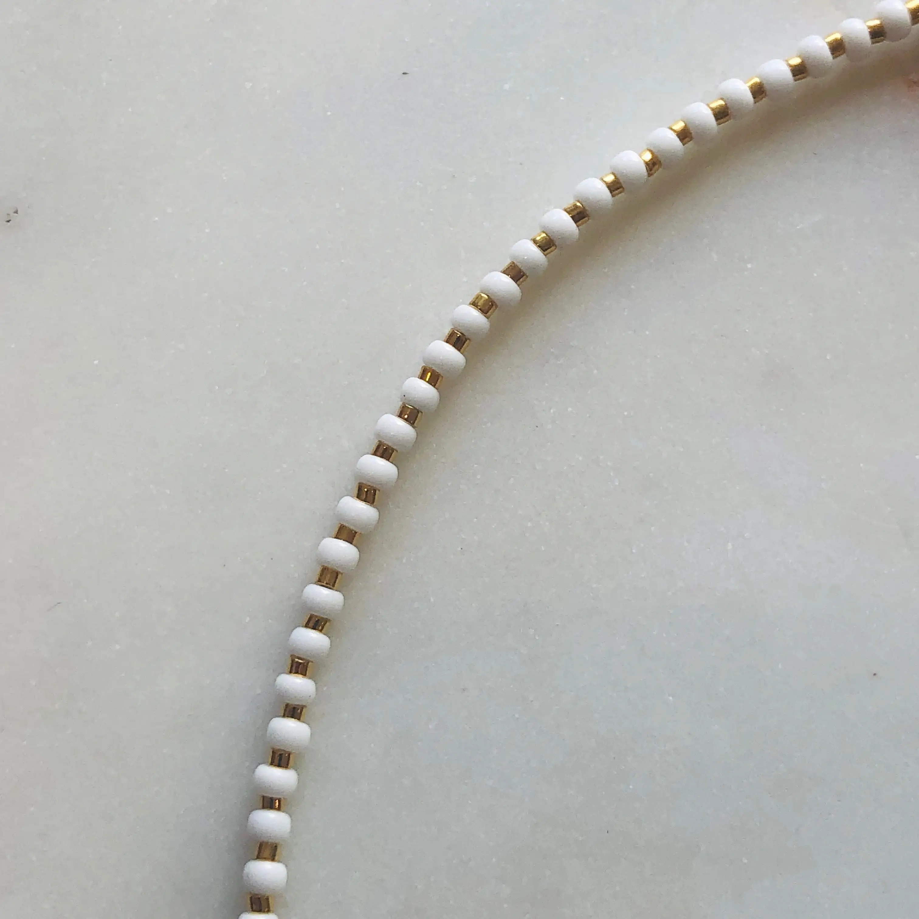 Pearl With 24k Gold + Glass Beads Necklace