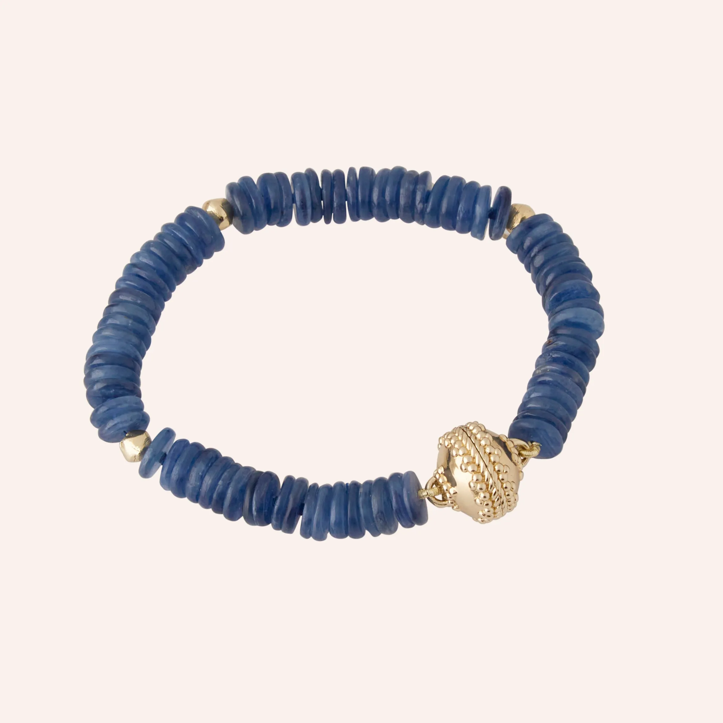 Peppercorn Kyanite Rondelle Bracelet