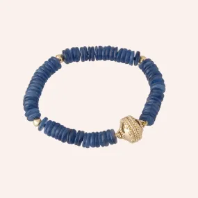 Peppercorn Kyanite Rondelle Bracelet