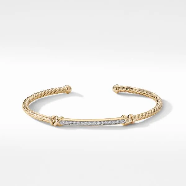 Petite Helena Two Station Wrap Bracelet in 18K Yellow Gold with Diamonds