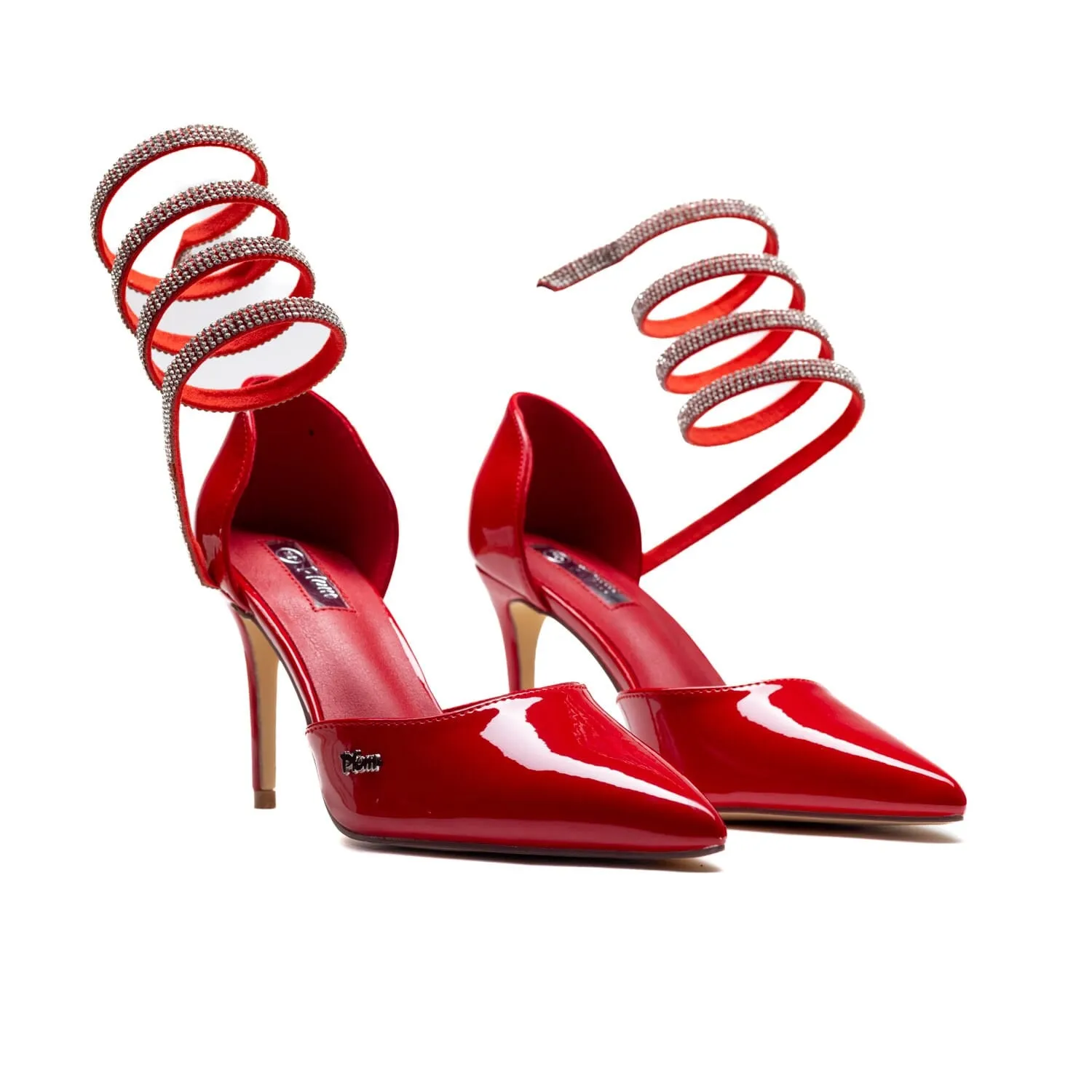 Plum Pl081342 Ladies Maria Heels Red