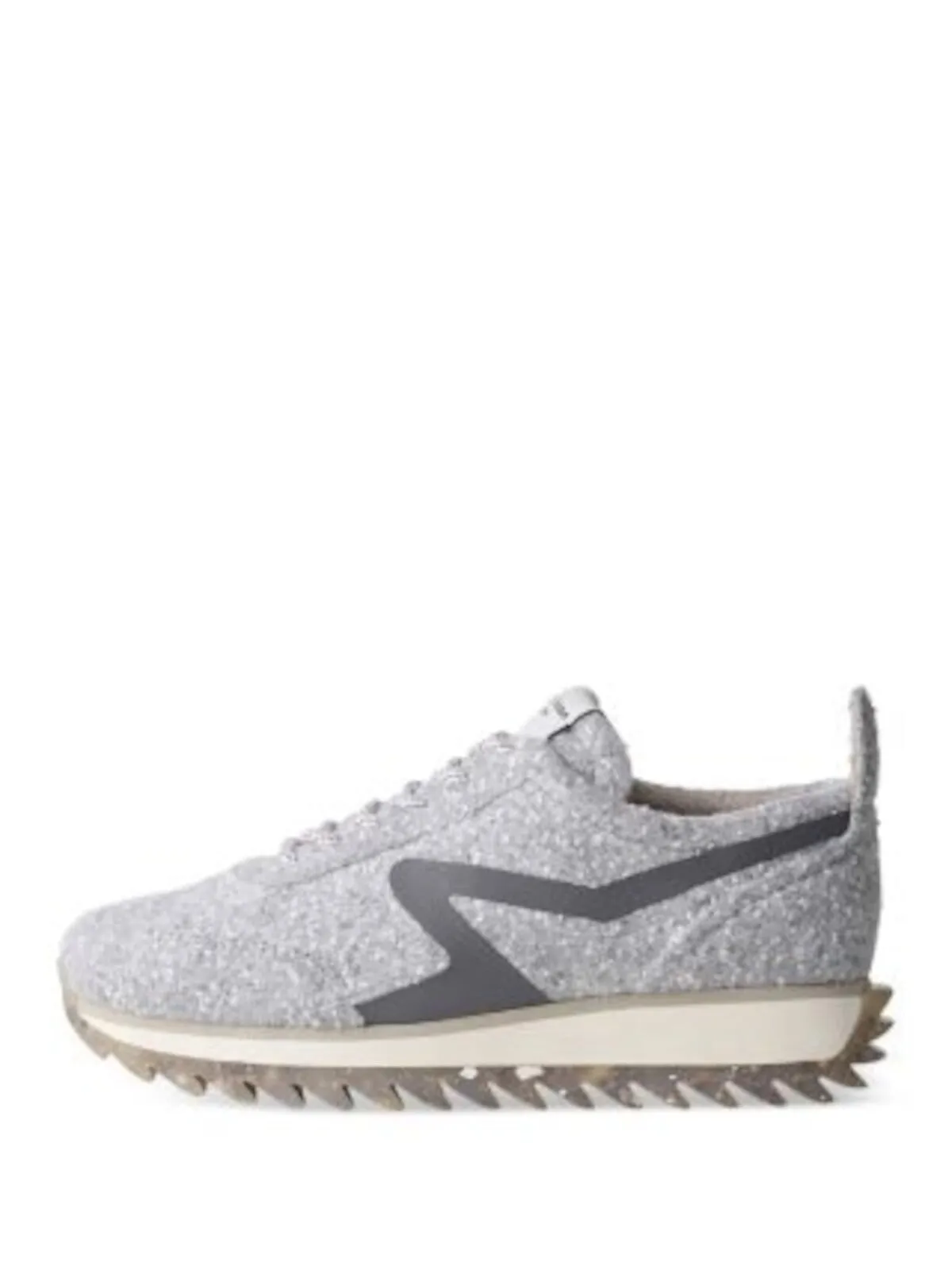 RAG & BONE Womens Gray Mixed Media Heel Pull-Tab Padded Treaded Retro Round Toe Wedge Lace-Up Athletic Running Shoes