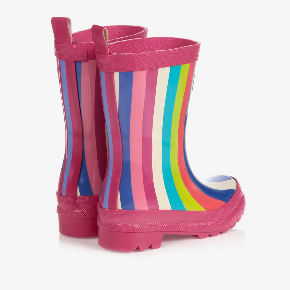 Rainbow Stripe Rain Boots