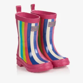 Rainbow Stripe Rain Boots