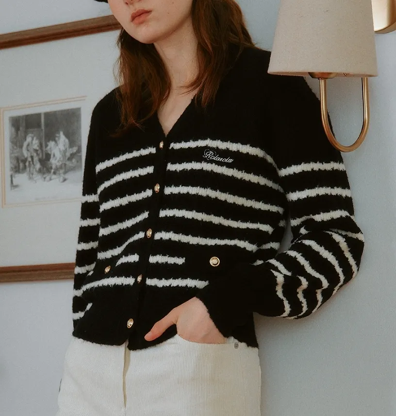 rolarola  |Stripes Casual Style Wool Nylon Street Style Long Sleeves