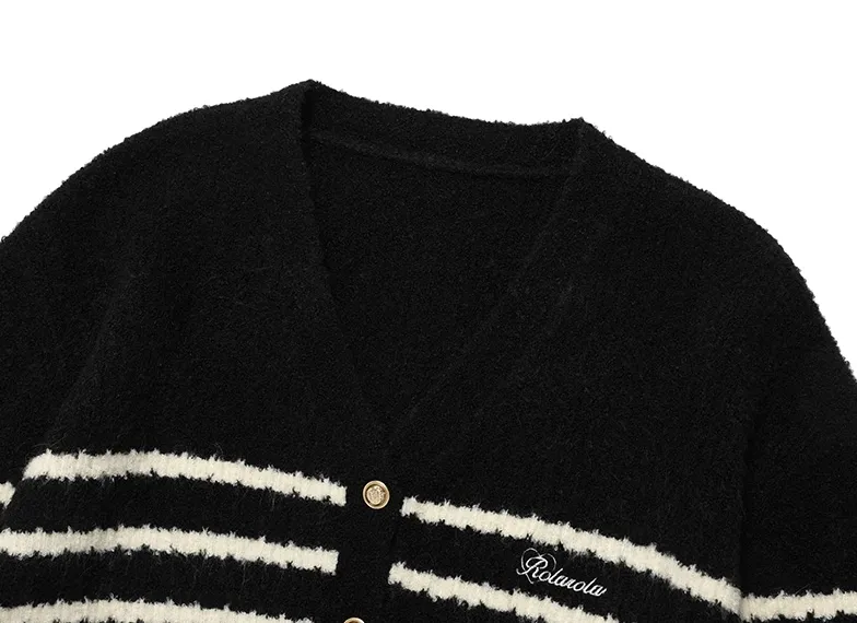 rolarola  |Stripes Casual Style Wool Nylon Street Style Long Sleeves