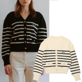 rolarola  |Stripes Casual Style Wool Nylon Street Style Long Sleeves