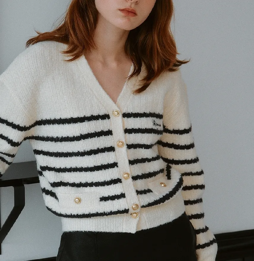 rolarola  |Stripes Casual Style Wool Nylon Street Style Long Sleeves