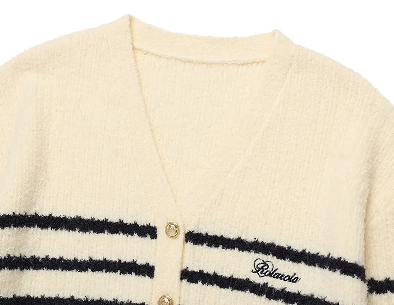 rolarola  |Stripes Casual Style Wool Nylon Street Style Long Sleeves