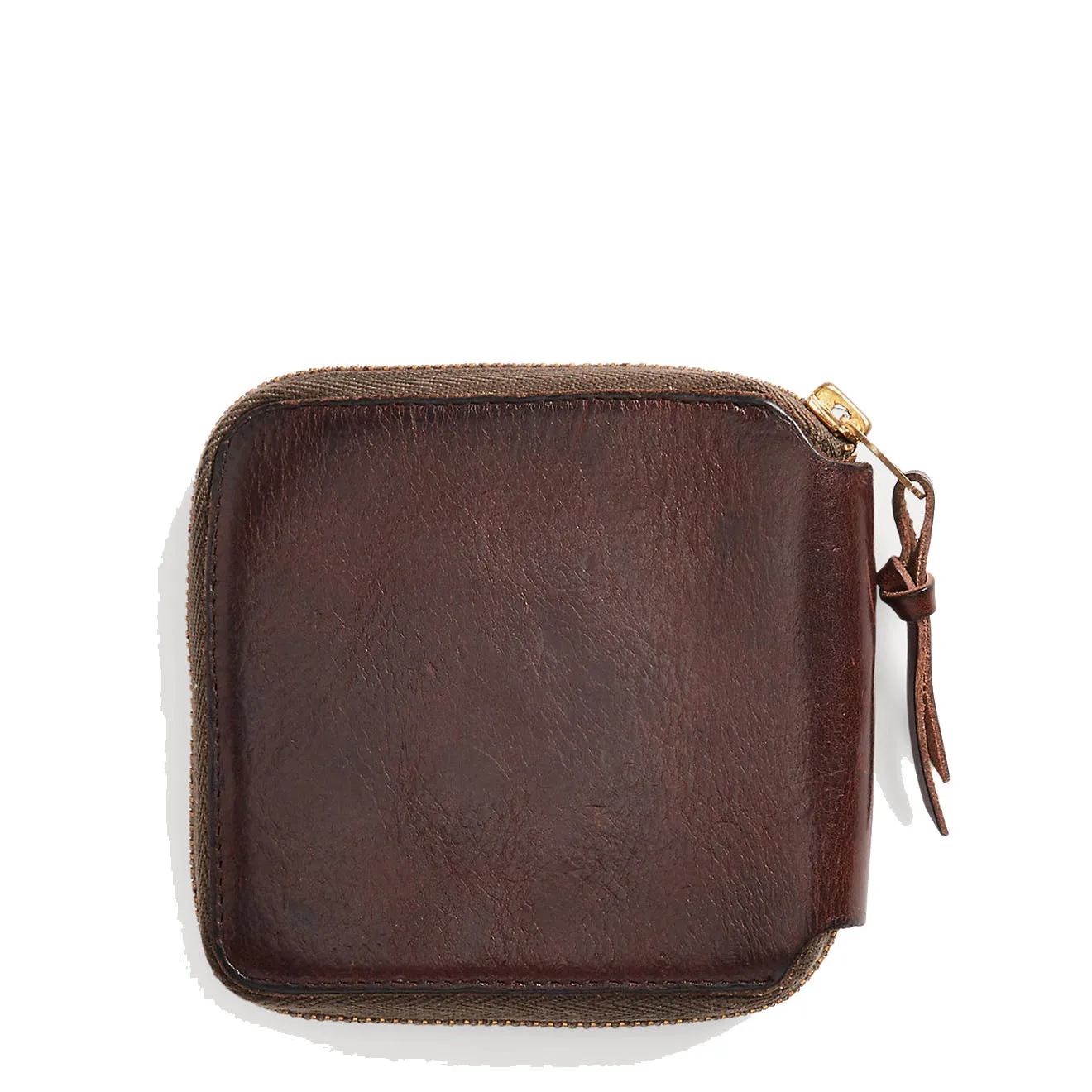 RRL by Ralph Lauren Leather Zip Wallet Dark Brown