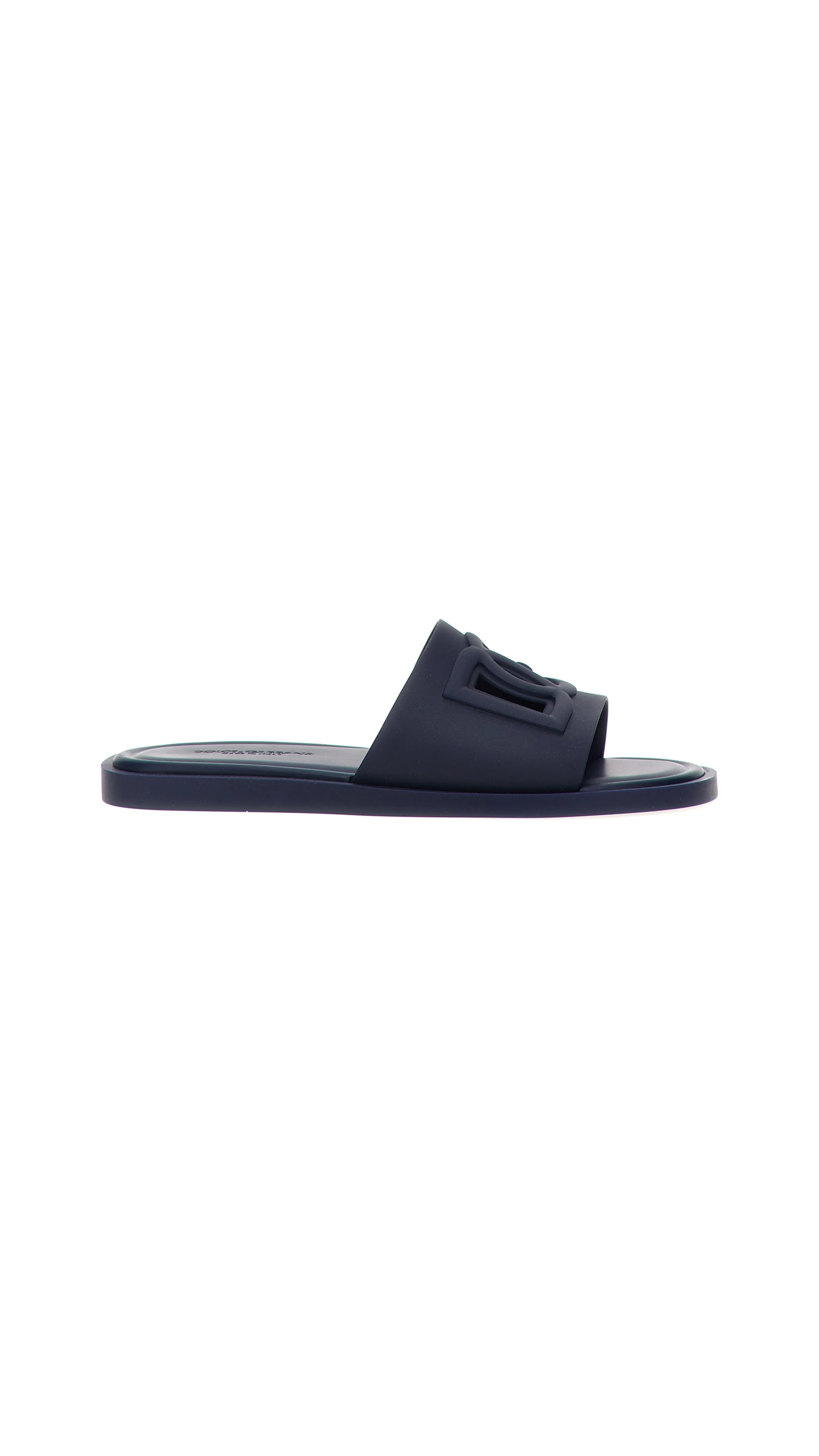 Rubber Beachwear Sliders - Blue