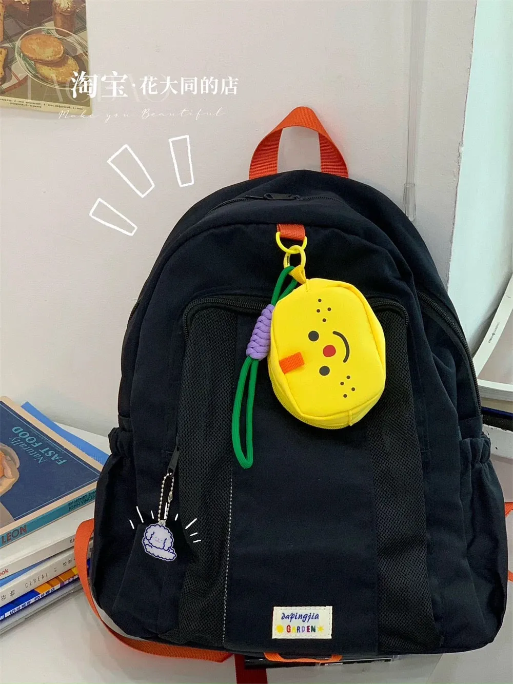 Schoolbag female college student Japanese ins cute girl junior high school student high school student backpack fun travel backp